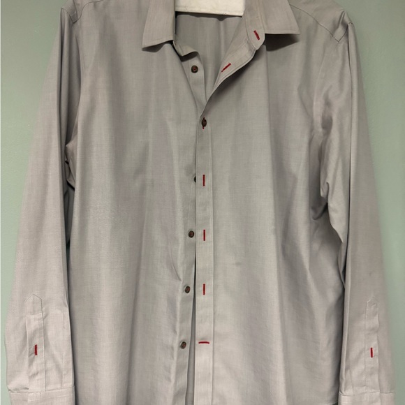 UNTUCKit Other - UNTUCKit Men's Light Gray Long-Sleeve Button-Up Shirt 2XL